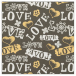 Hand Drawn Love Pattern Fabric