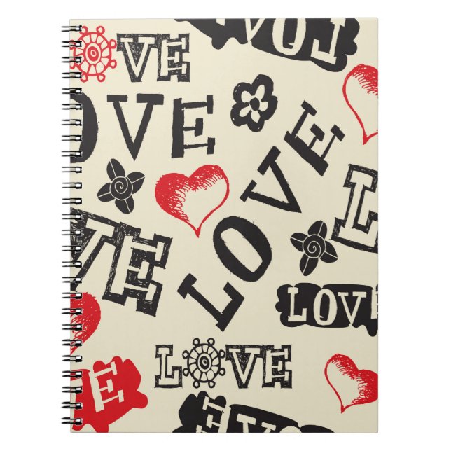 hand drawn love pattern notebook (Front)