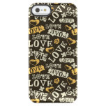 Hand Drawn Love Pattern Clear iPhone SE/5/5s Case
