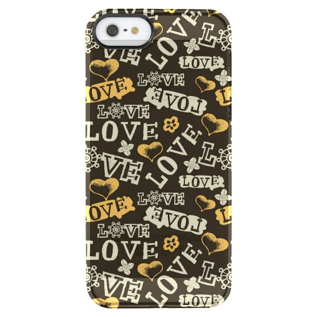 Hand Drawn Love Pattern Uncommon iPhone Case (Back)