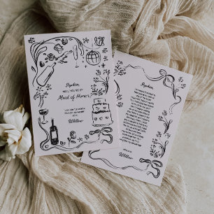 Hand Drawn Maid of Honor Proposal Card