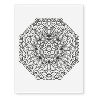Hand drawn mandala Custom Temporary Tattoos