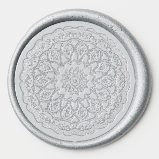 Hand-Drawn Mandala Wax Seal Sticker (Front)