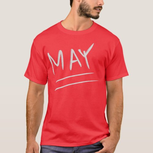 Hand Drawn May Month T_Shirt