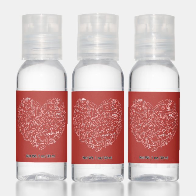 Hand Drawn Medial Doodle Logo 2 Sanitizer (Set)