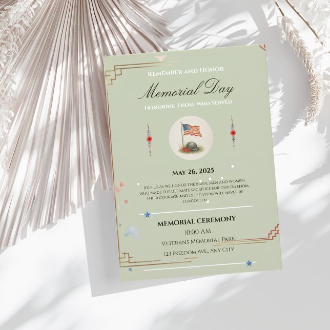 Hand-drawn Memorial Day illustration Note Card (Creator Uploaded)