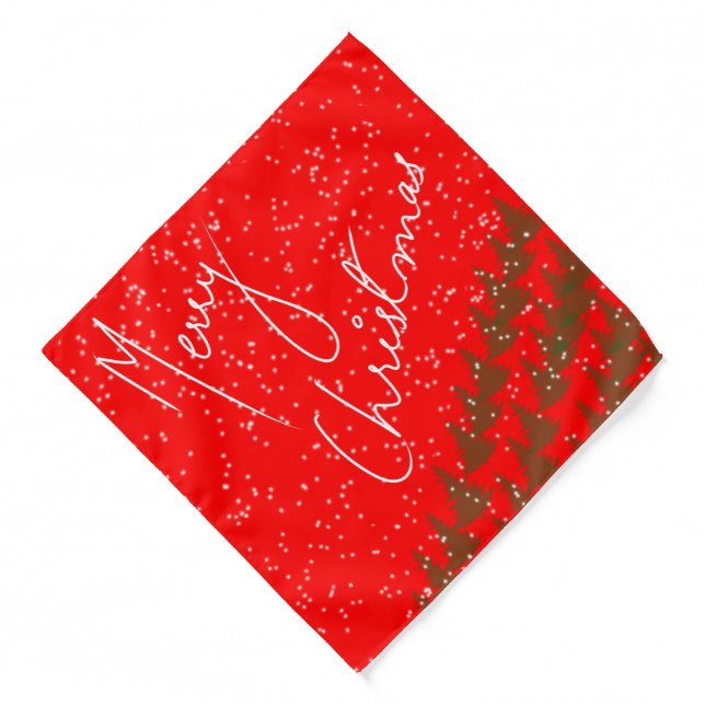 Hand-Drawn Merry Christmas Bandana (Front)
