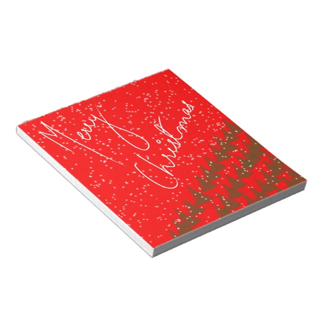 Hand-Drawn Merry Christmas Notepad (Angled)