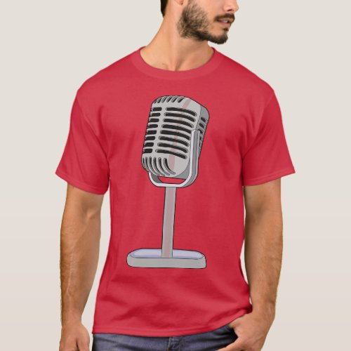 Hand Drawn Microphone 1 T_Shirt