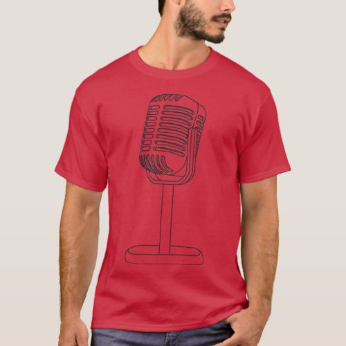 Hand Drawn Microphone 2 T_Shirt