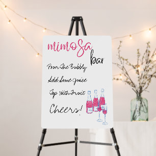 Hand drawn Mimosa Bar Sign
