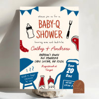 Hand Drawn Minimalist BaByQ Boy Baby Shower