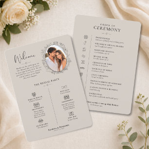Hand Drawn Minimalist Ceremony Program