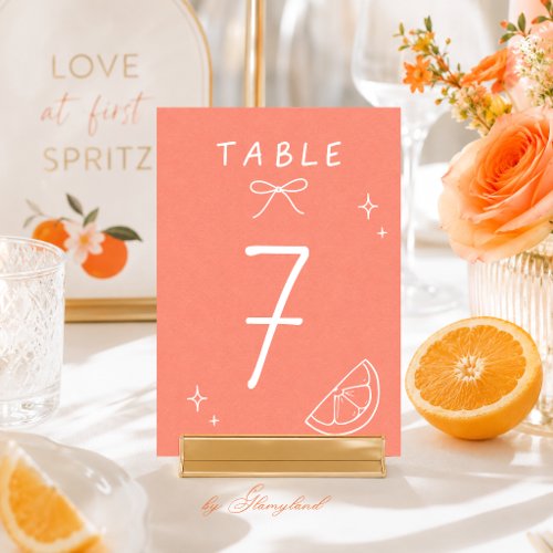 Hand Drawn Minimalist Table Number