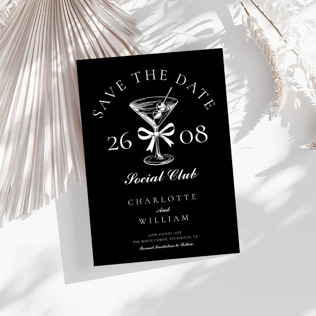 Hand Drawn Modern Martini Save The Date (Creator Uploaded)