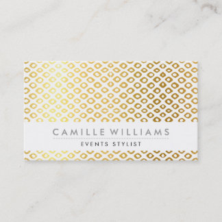 HAND DRAWN modern rustic rough pattern gold foil Business Card