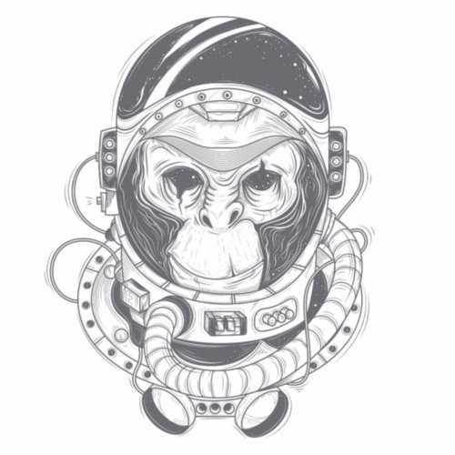 Hand Drawn Monkey Sticker