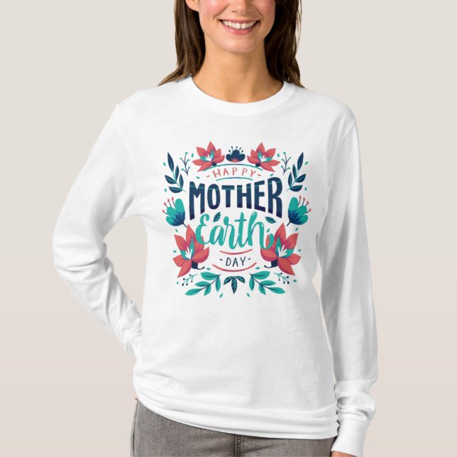 Hand Drawn Mother Earth Day Design-23184 Hoodie T-Shirt (Front)