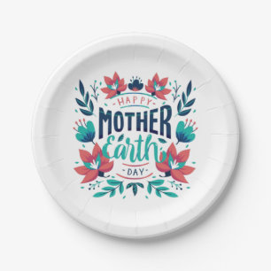 Hand Drawn Mother Earth Day Design-23184 Paper Plates