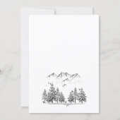 Hand Drawn Mountains Forest Wedding Invitation (Back)