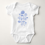 Hand Drawn Mushrooms Collage Baby Bodysuit