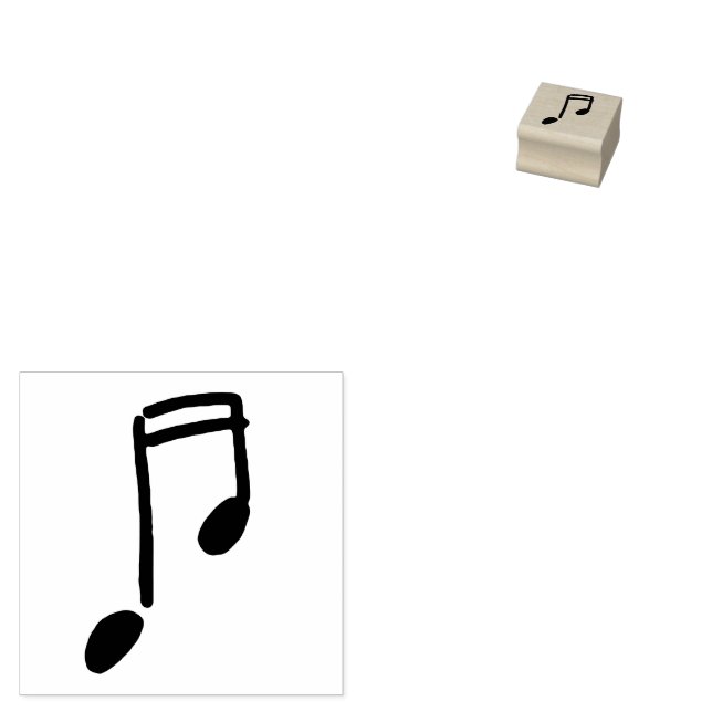 hand-drawn music rubber stamp (Stamped)