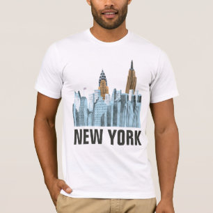 Hand Drawn New York City, NY T-Shirt