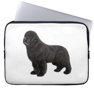 Hand Drawn Newfoundland Dog Artwork Laptop Sleeve