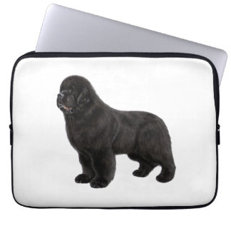 Hand Drawn Newfoundland Dog Artwork Laptop Sleeve
