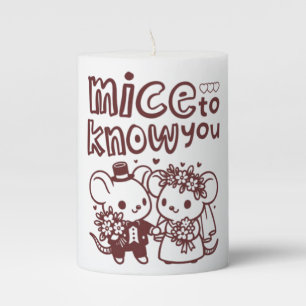Hand-Drawn "Nice to Know You" Artistic Candle