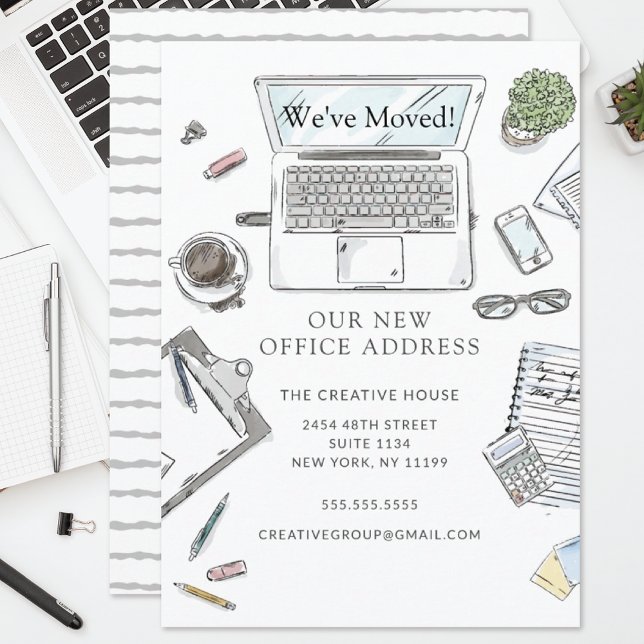 Hand Drawn Office Moving Announcement (Creator Uploaded)