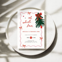 Hand Drawn Oh What Fun Christmas 1st Birthday