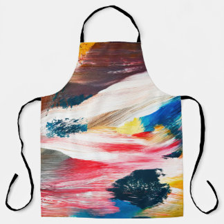 Hand drawn oil painting. Abstract art background. Apron