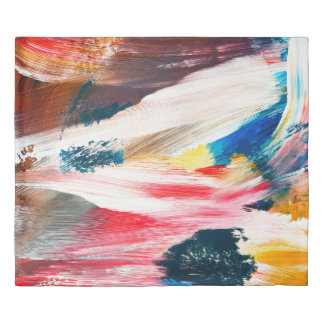 Hand drawn oil painting. Abstract art background. Duvet Cover