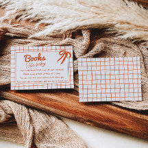 Hand Drawn Orange Neutral Gingham Bow Book Request
