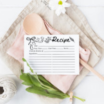 Hand Drawn Organic vegetables Recipe Card