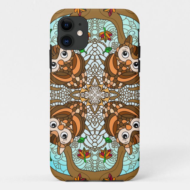 Hand Drawn Owl Mandala Artwork  Case-Mate iPhone Case (Back)