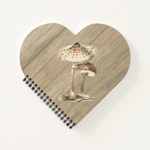 Hand Drawn Parasol Mushroom Notebook