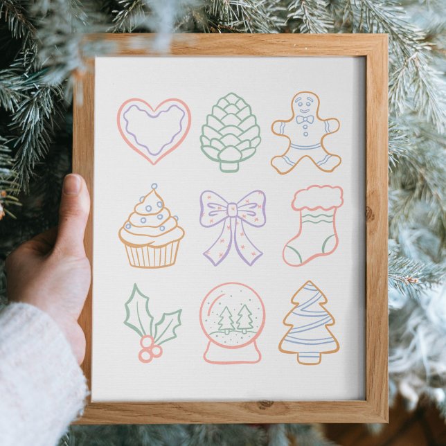 Hand Drawn Pastel Christmas Girly Coquette Pink Poster (Creator Uploaded)