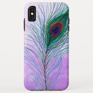 Hand drawn Peacock Feathers iPhone XS Max Case