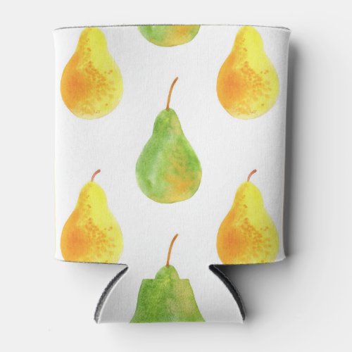 Hand_drawn pears watercolor food picture can cooler
