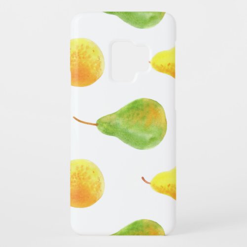 Hand_drawn pears watercolor food picture Case_Mate samsung galaxy s9 case