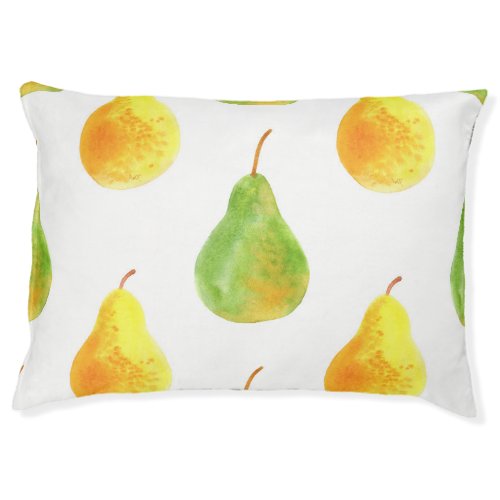 Hand_drawn pears watercolor food picture pet bed