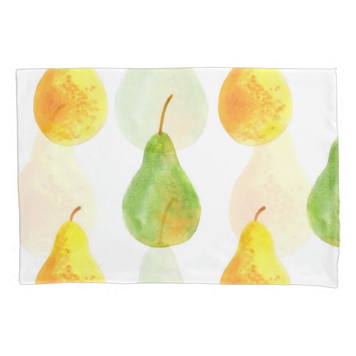 Hand_drawn pears watercolor food picture pillow case
