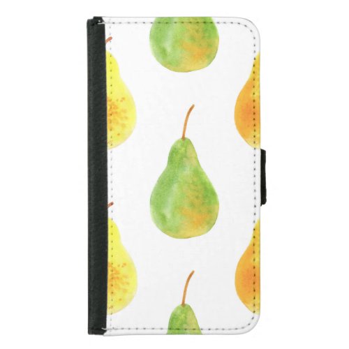 Hand_drawn pears watercolor food picture samsung galaxy s5 wallet case
