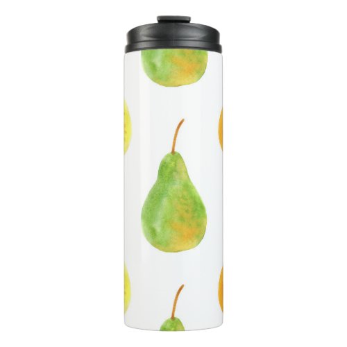 Hand_drawn pears watercolor food picture thermal tumbler