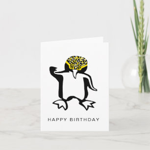 Hand drawn  PENGUIN  - Wildlife - Nature Card