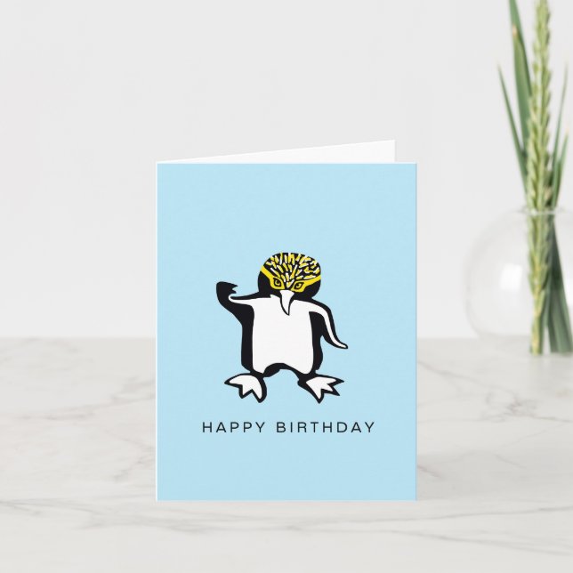 Hand drawn-  PENGUIN  - Wildlife - Nature Card (Front)