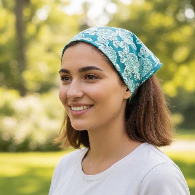 Hand Drawn Peony Floral  Bandana (Creator Uploaded)