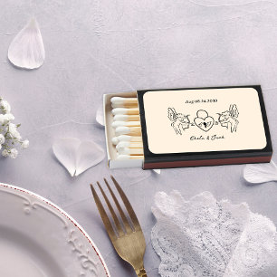 hand drawn Perfect Match Matchbox Wedding